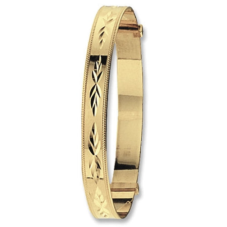 9ct Gold Wide Expandable Baby Bangle