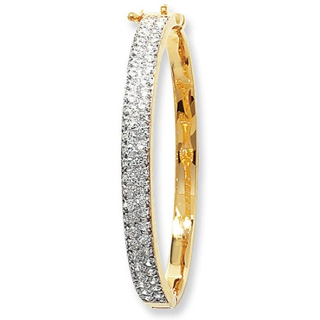 9ct Gold Cubic Zirconia Baby Bangle