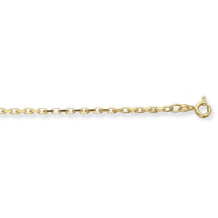 9ct Gold 22" Diamond Cut Belcher Chain