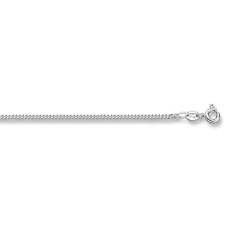 9ct White Gold 20" Close Curb Chain