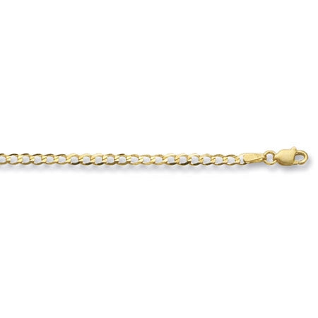 9ct Gold 20" Flat Bevelled Curb Chain