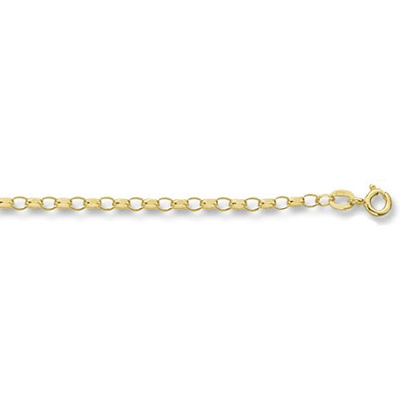 9ct Gold 18" Faceted Belcher Chain