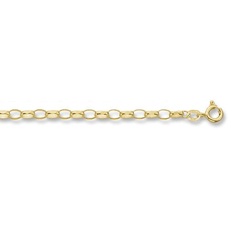 9ct Gold 18" Faceted Belcher Chain