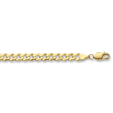 9ct Gold 24" Flat Bevelled Curb Chain