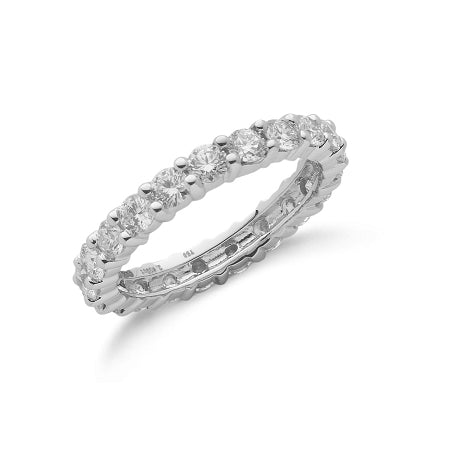 18ct White Gold 2ct Full Eternity Diamond Ring