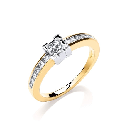 9ct Gold Diamond Engagement Ring