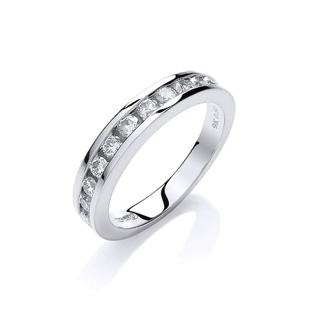 9ct White Gold Diamond Eternity Ring