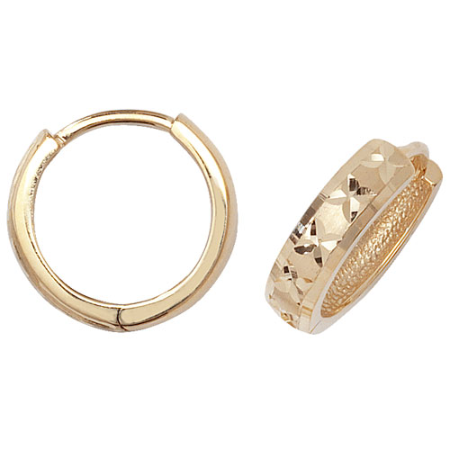 9ct Gold Hinged Small Hoop Earrings