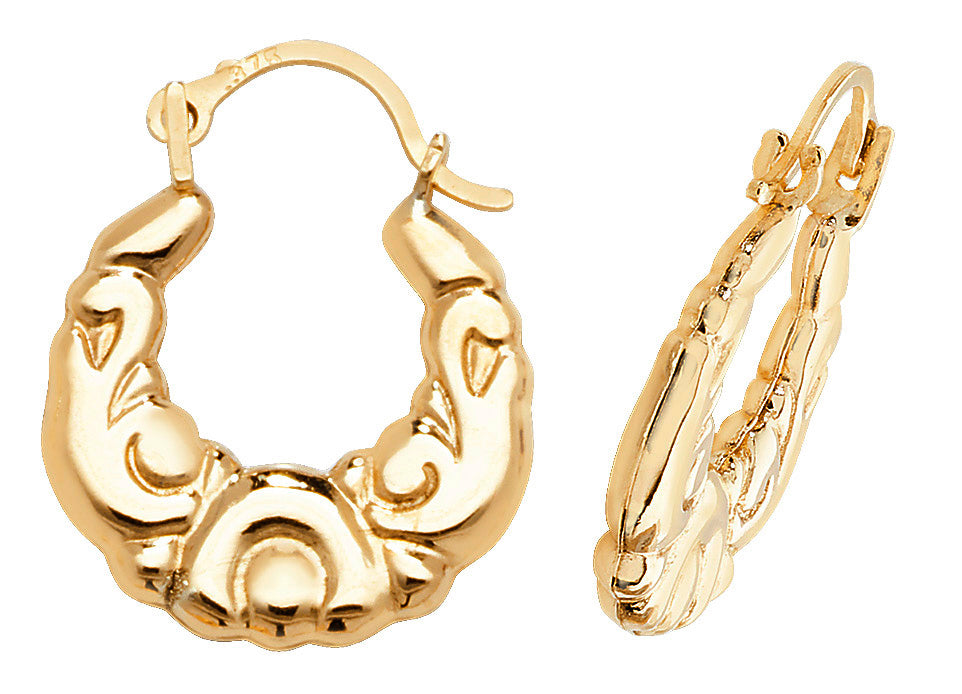 9CT Gold Baby Creole Earrings