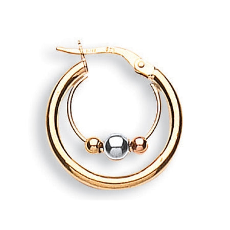  9ct Gold Double Hoop Earrings