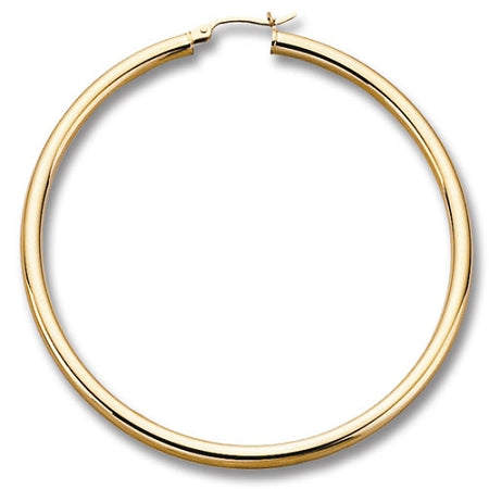 9ct Gold  Plain Hoop Earrings