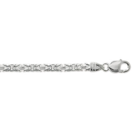 Sterling Silver 20" Square Byzantine Chain