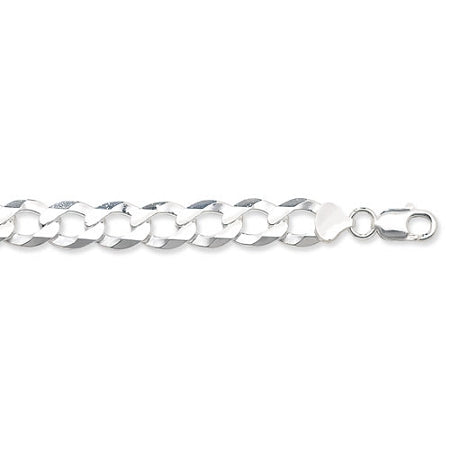 Sterling Silver Gents Flat Open Curb Bracelet