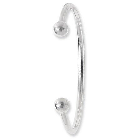 Sterling Silver Solid Torquel Bangle