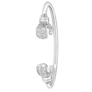 Sterling Silver Baby Boxing Gloves bangle