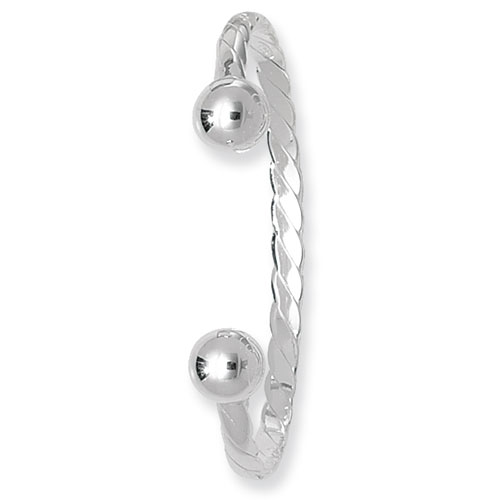 Sterling Silver  Twisted Torque Baby Bangle