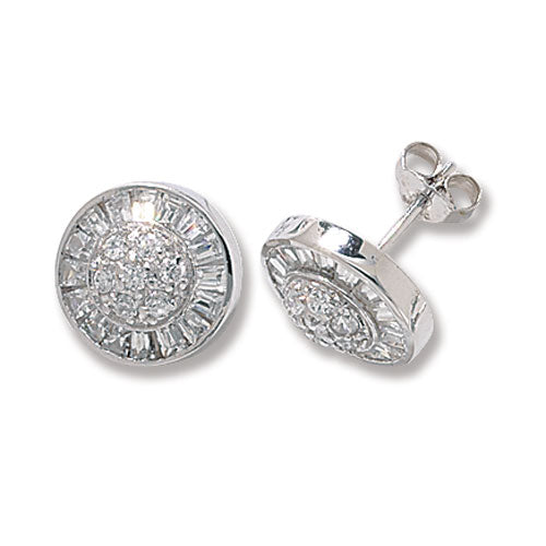 Sterling Silver Cubic Zirconia Studs