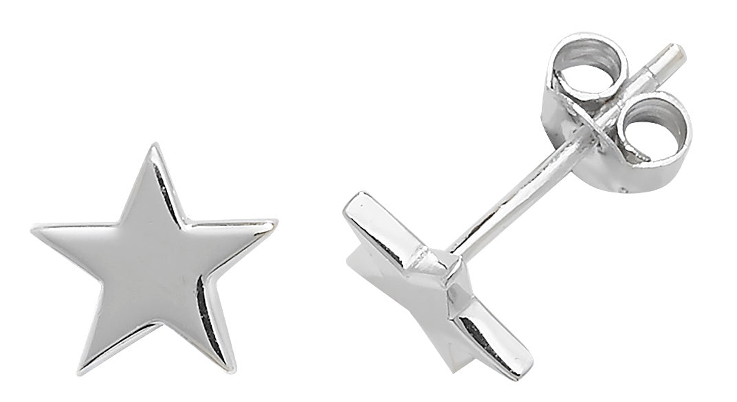 Sterling Silver Star Studs