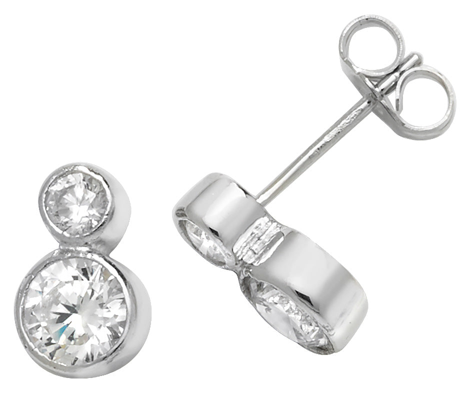 Sterling Silver Cubic Zirconia Studs