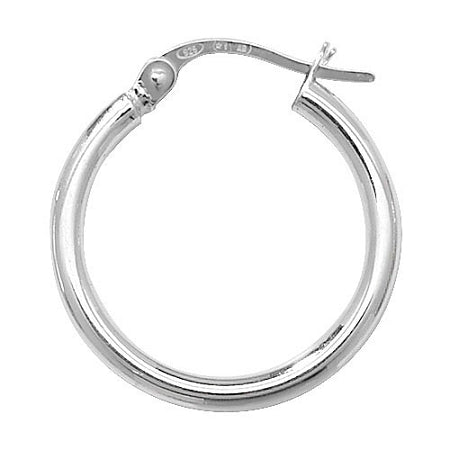 Sterling Silver Plain Hoop Earrings