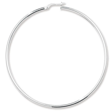 Sterling Silver Extra Large Plain Hoop Earrings