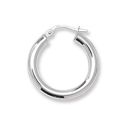 Sterling Silver Plain Hoop Earrings