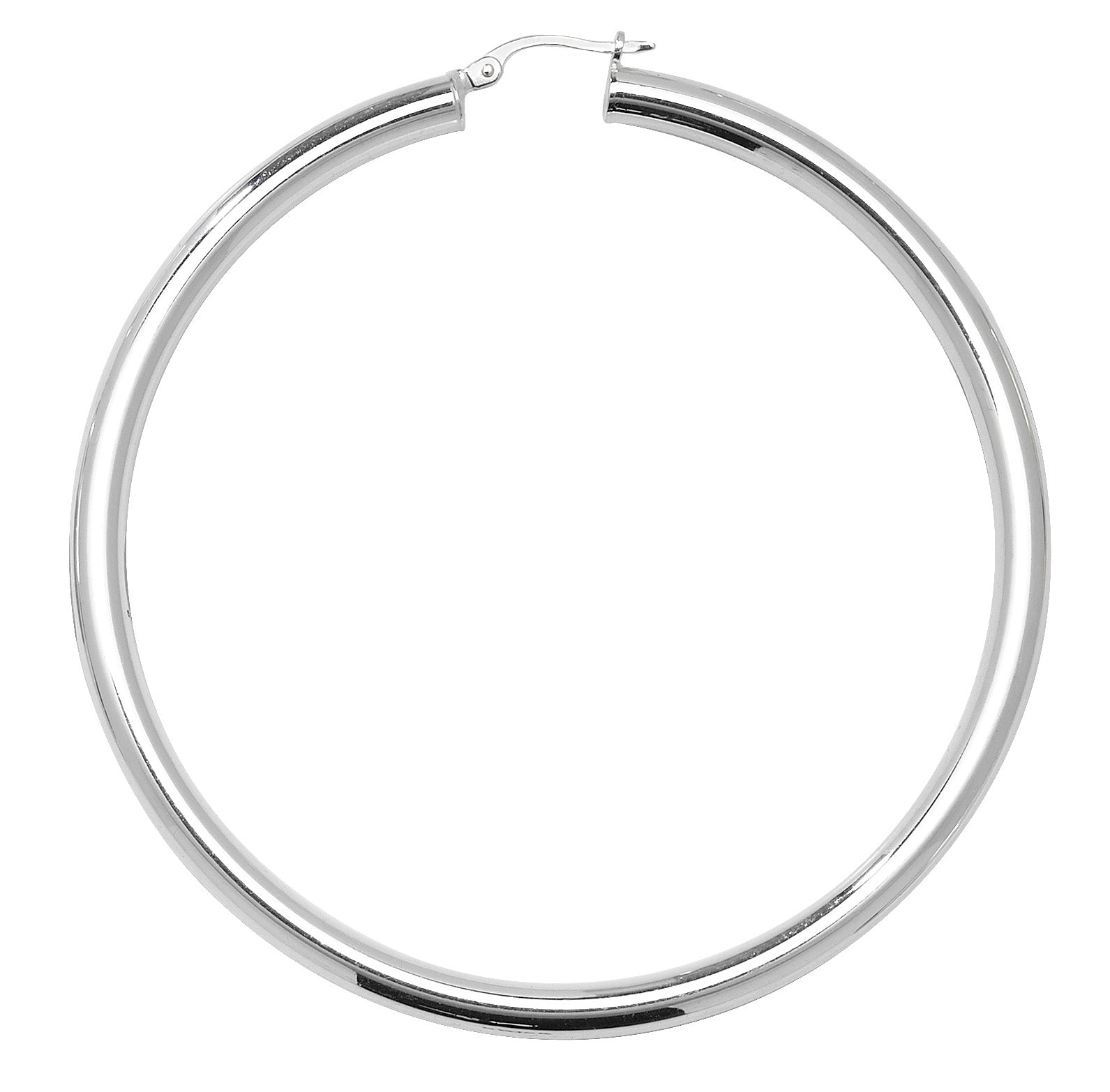 Sterling Silver Plain Hoop Earrings