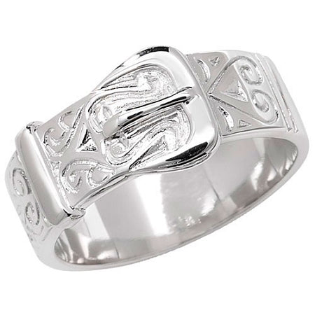 Sterling Silver Gents Buckle Ring