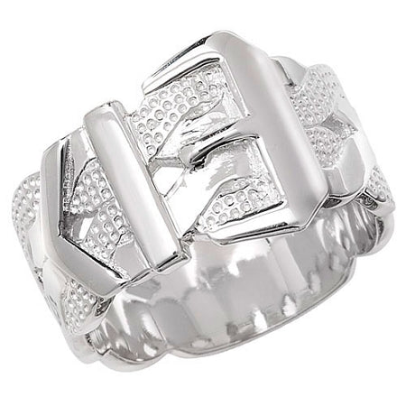 Sterling Silver Gents Buckle Ring