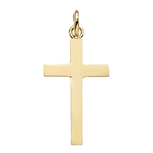 9ct Gold Plain Cross Pendant