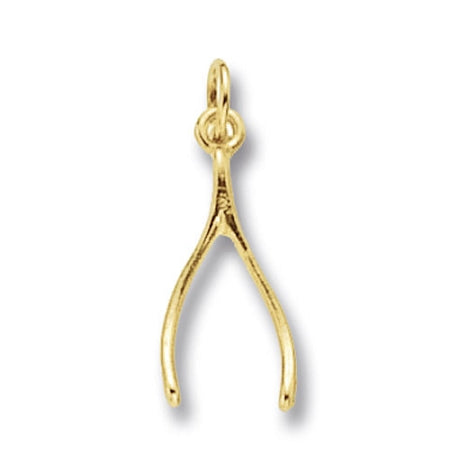 9ct Gold Wishbone Charm