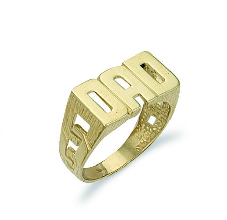 9ct Gold Solid 'DAD' Ring