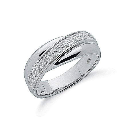 Sterling Silver Ladies Cubic Zirconia Ring