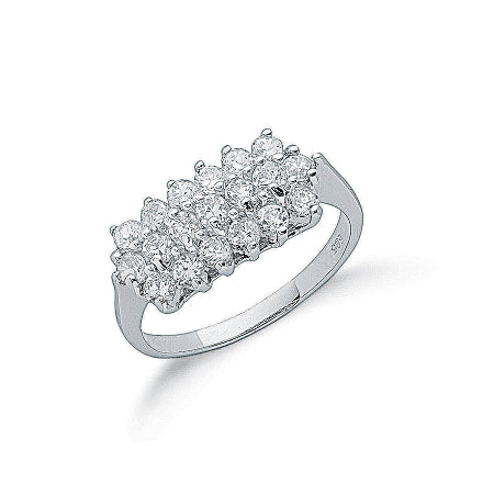 Sterling Silver Ladies Cubic Zirconia Ring