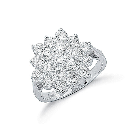 Sterling Silver Ladies Cubic Zirconia Ring