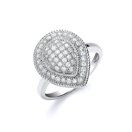 Sterling Silver Ladies Cubic Zirconia Ring