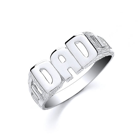 Sterling Silver 'DAD' Ring