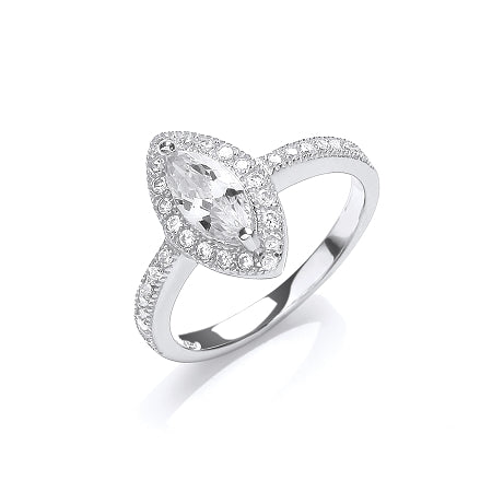 Sterling Silver Ladies Cubic Zirconia Ring