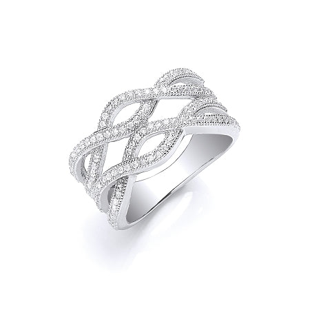 Sterling Silver Ladies Cubic Zirconia Ring